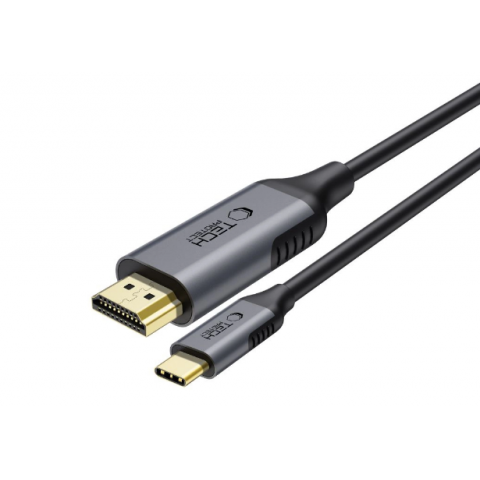 Laidas USB C → HDMI 1.8m 4K (60Hz) juodas Tech-Protect